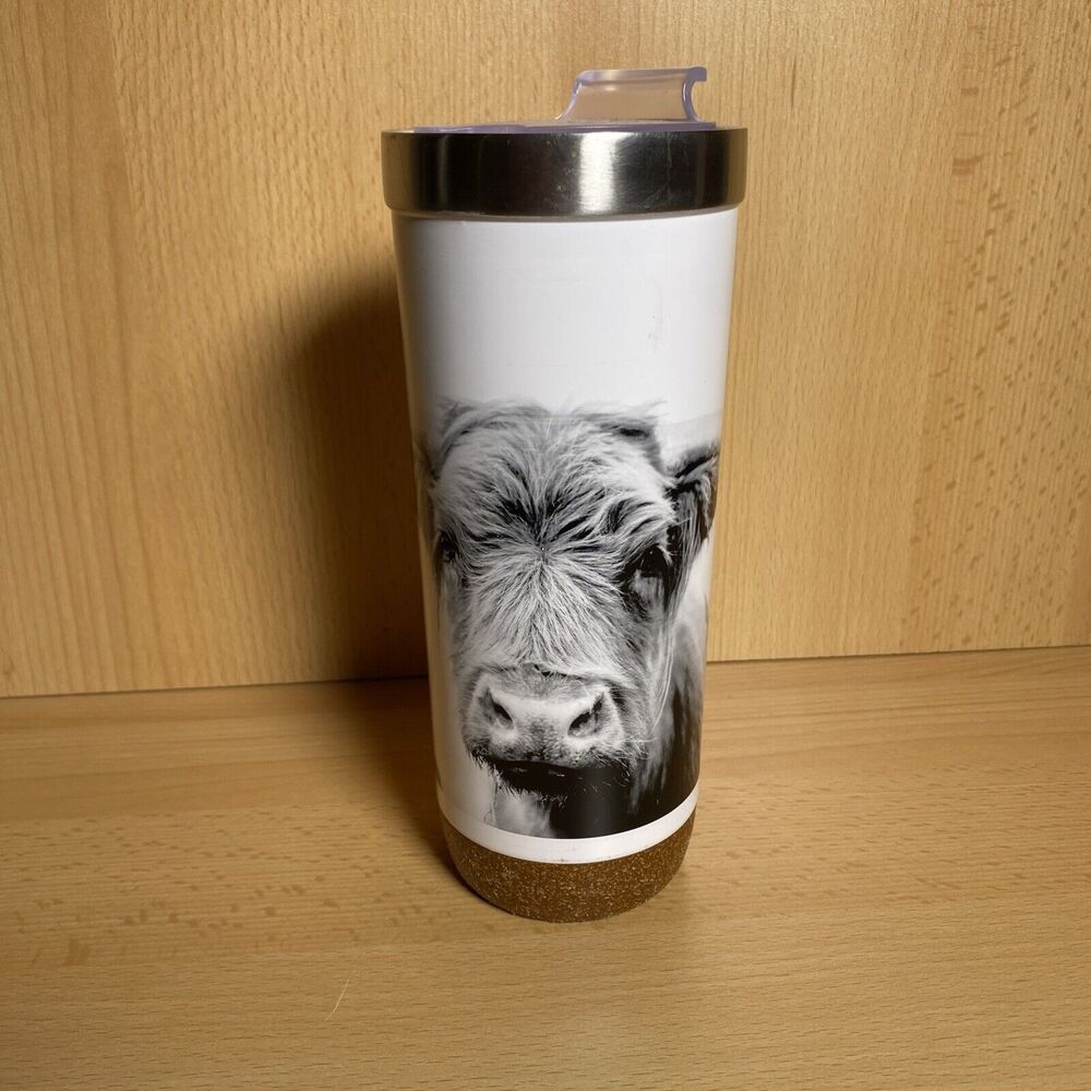 Highland Cow 20 Oz Tumbler Cork Bottom